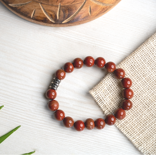 Original Red Jasper Bracelet For Balance, Endurance and Emotional Wellbeing