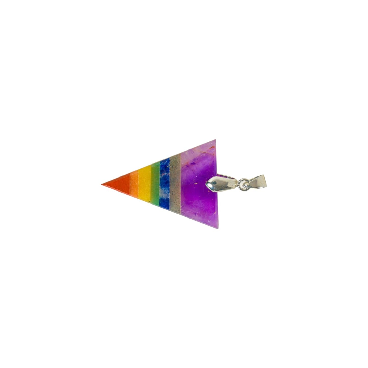 Balance Your Energy with the 7 Chakra Triangle Pendant – A Powerful, Geometric Gemstone Necklace for Healing and Alignment.