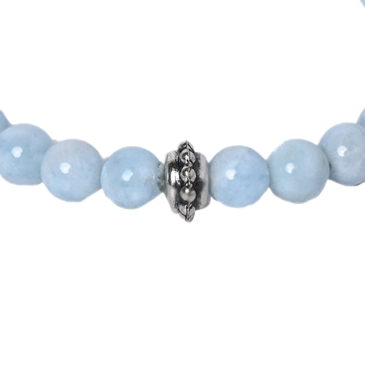 Natural Aquamarine Stone Bracelet for Calmness & Emotional Balance