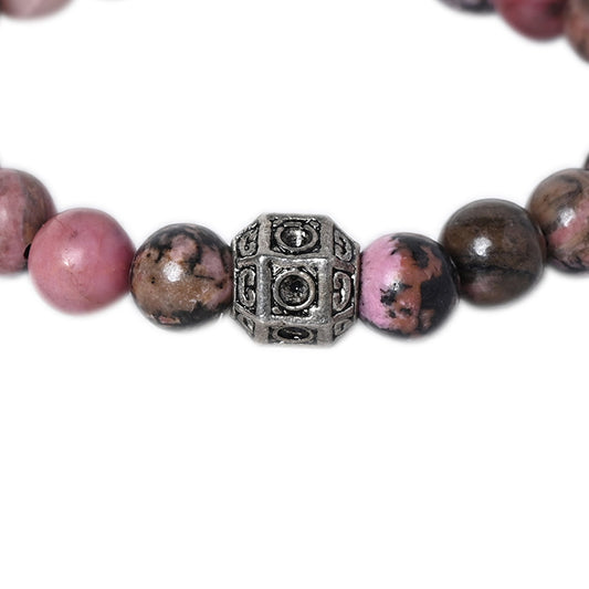 Rhodonite Stone Certified Gemstone Bracelet