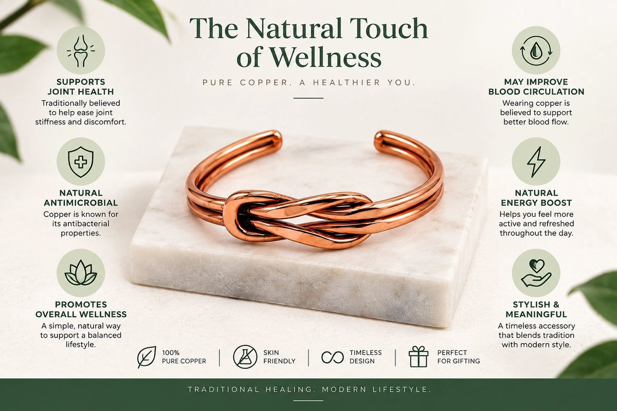 Knot Copper Kada for Men & Women – Ayurvedic Copper Bracelet