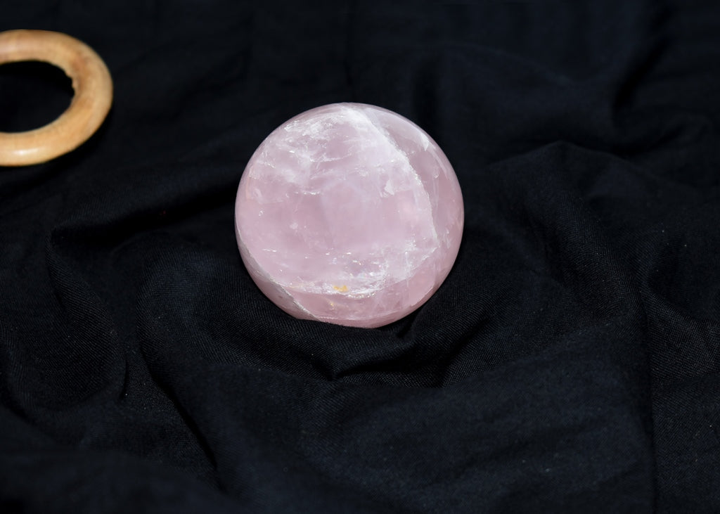 Original Rose Quartz Certified Gemstone Ball