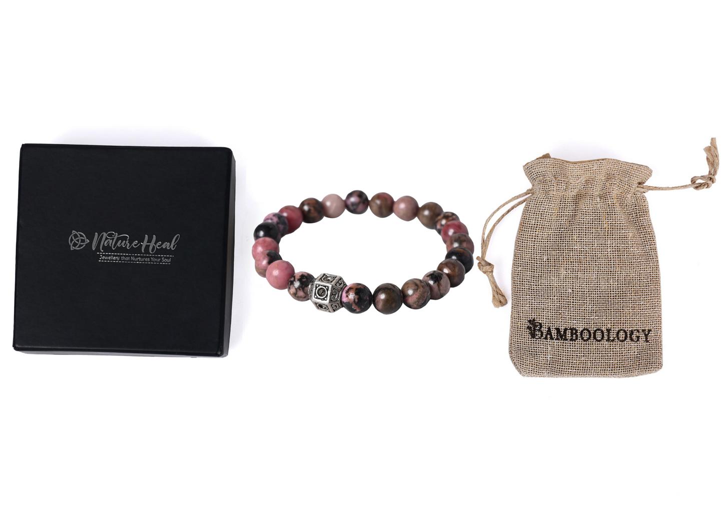 Rhodonite Stone Certified Gemstone Bracelet