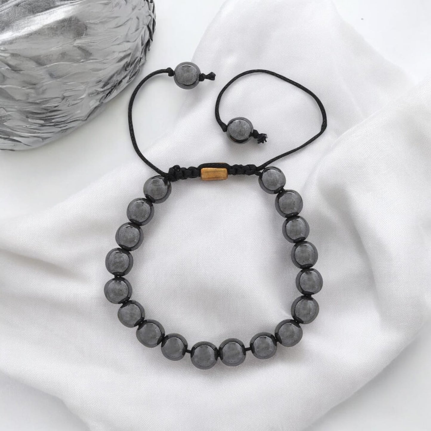 Real Hematite Stone Certified Gemstone Bracelet