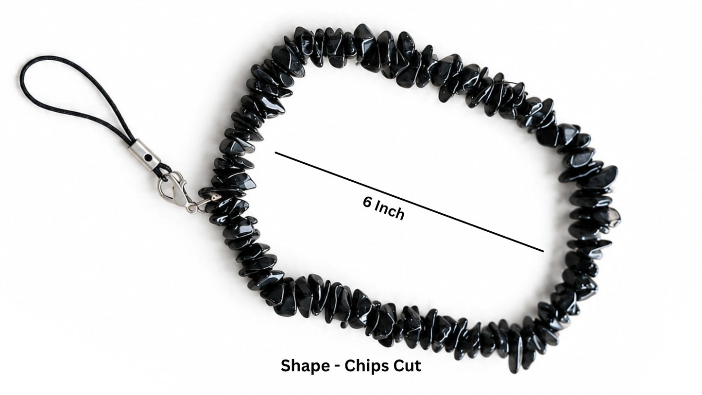 NatureHeal Black Obsidian Healing Crystal Mobile Charm5