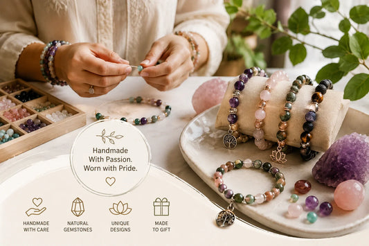 Handmade beaded gemstone jewelry