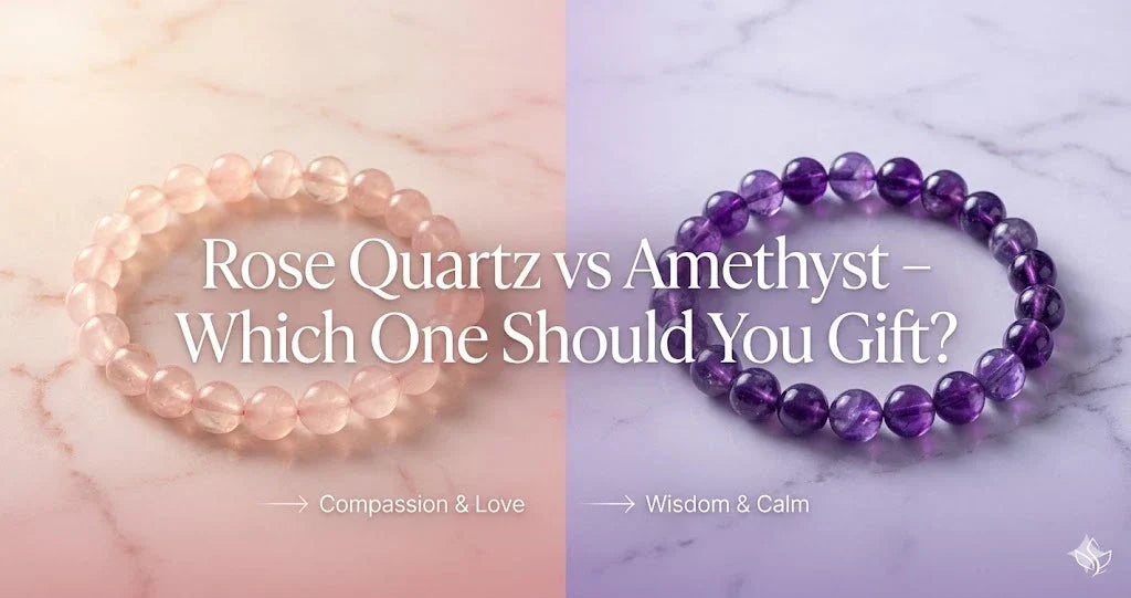 Rose Quartz vs Amethyst Bracelet