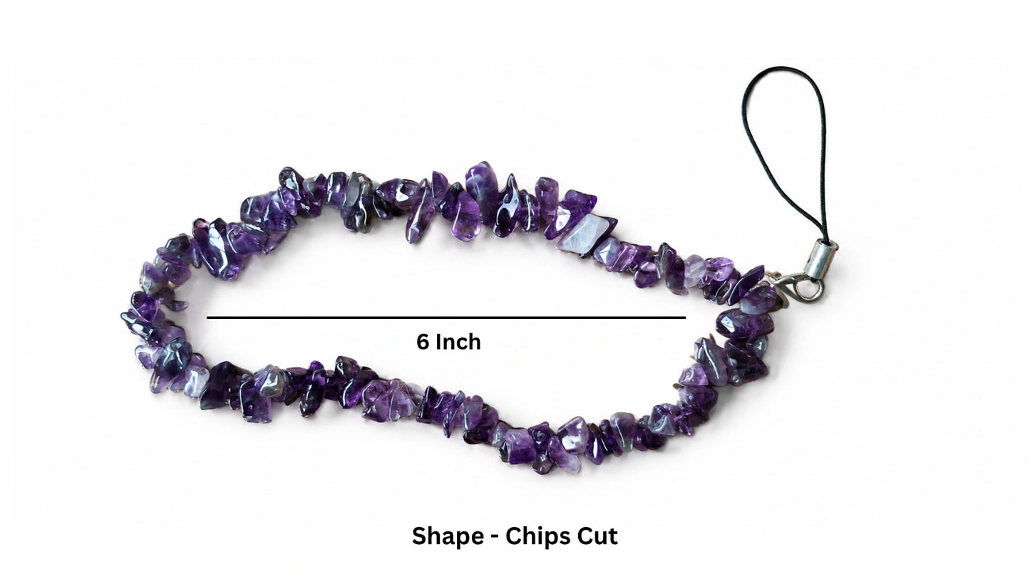 Healing Crystal Amethyst Mobile Charm – Natural Gemstone for Protection, Calmness & Gifting