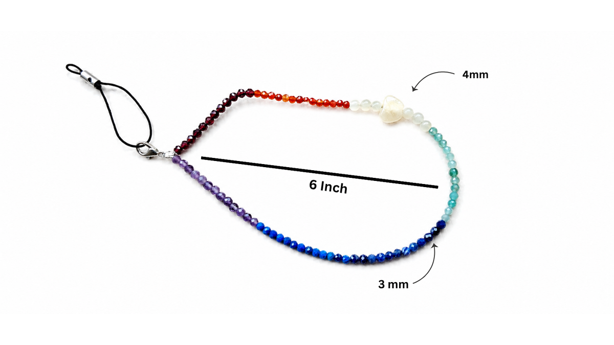 NatureHeal 7 Chakra Gemstone Phone Charm5