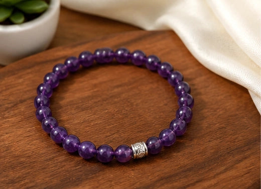 Amethyst Crystal Bracelet for Men & Women – Peace, Focus & Emotional Balance