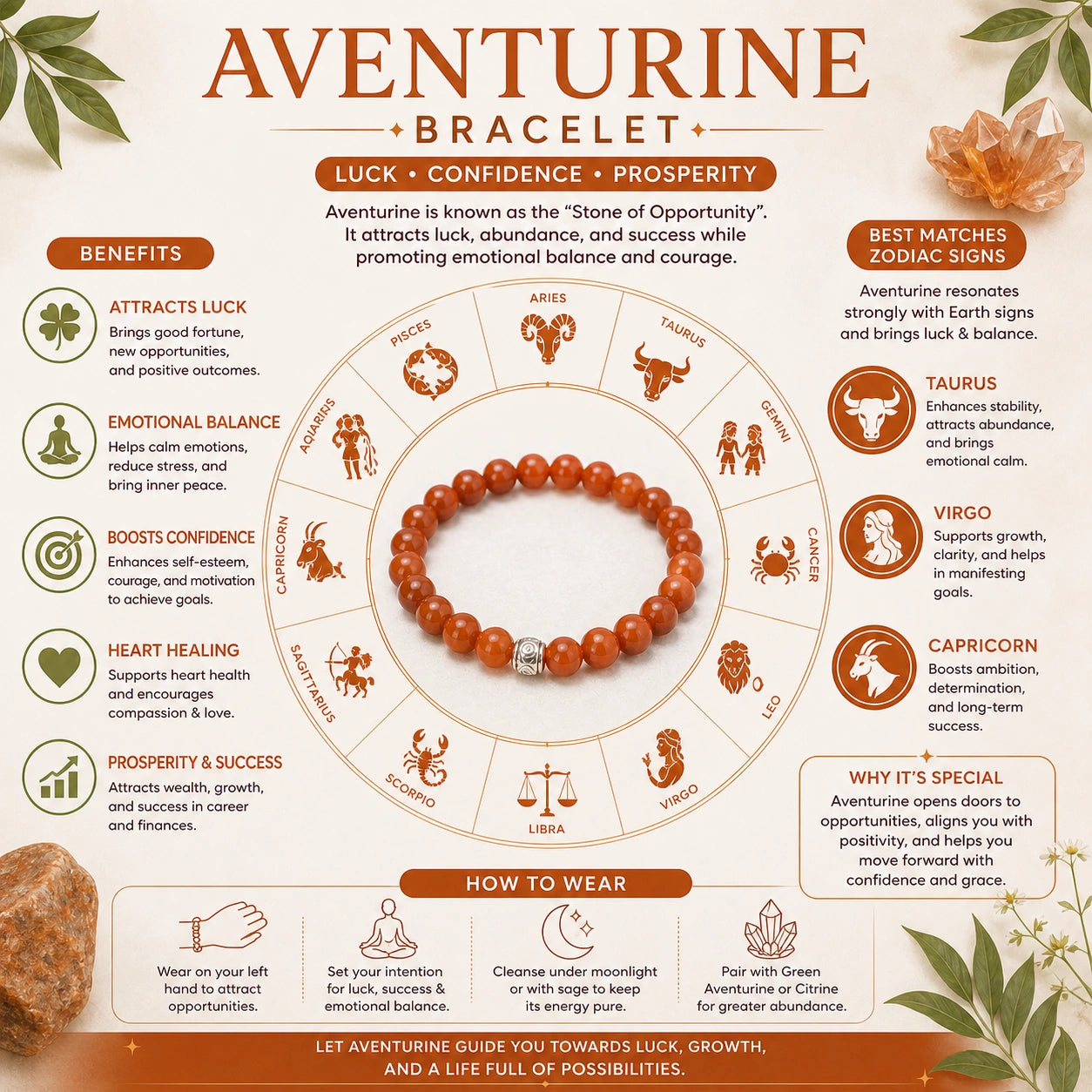AVENTURINE Natural Healing Crystal Bracelet India
