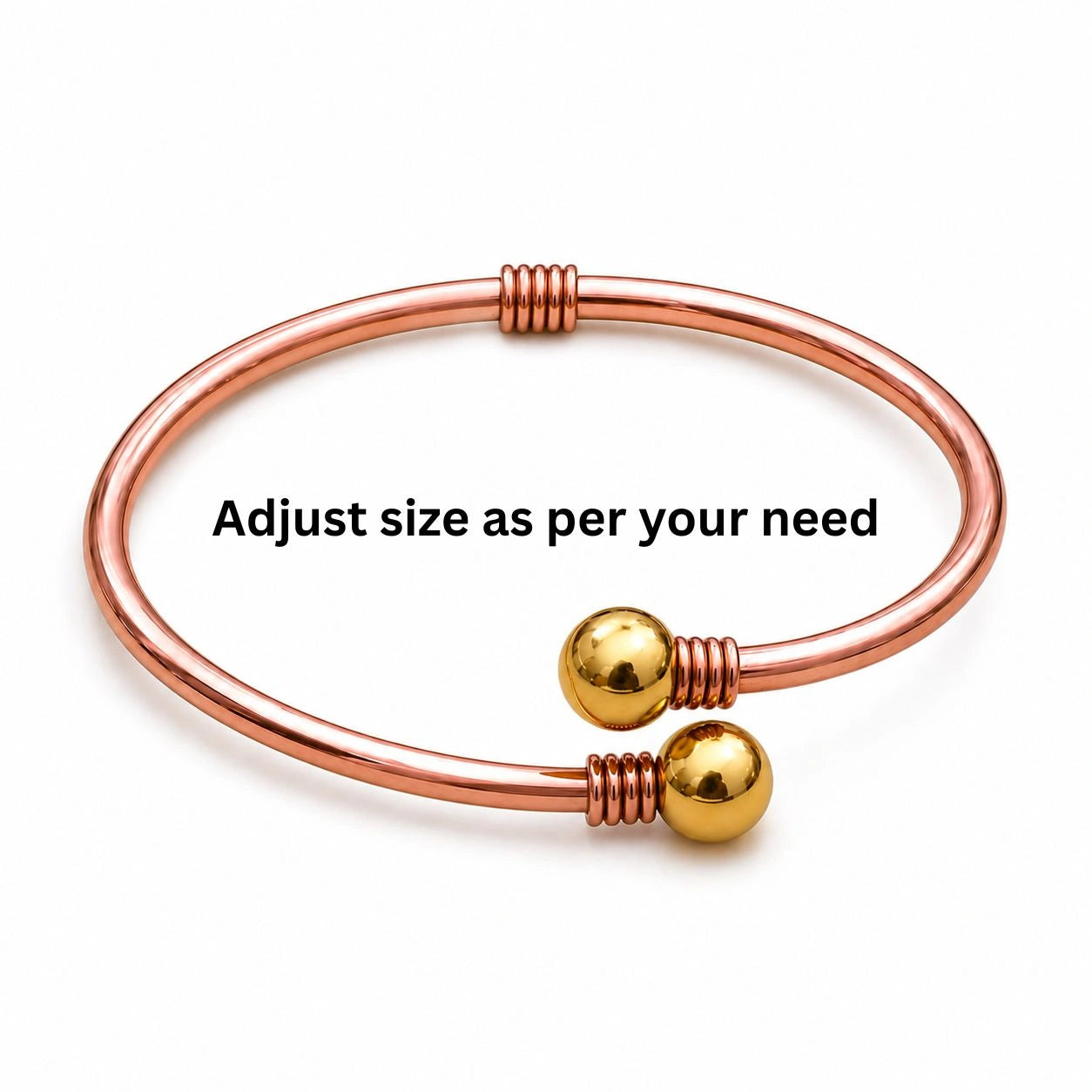 Pure Copper Anklet & Armlet for Men & Women | Ayurvedic Healing Kada | Adjustable Dual Wear Bracelet – Nature Heal