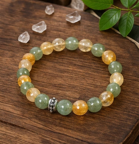 Aventurine Citrine Healing Bracelet – Prosperity, Confidence & Happiness Jewelry