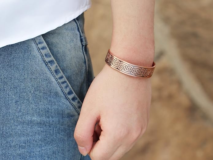 Buy Pure Copper Kada. Magnetic healing cuff for stress relief, energy balance & holistic health