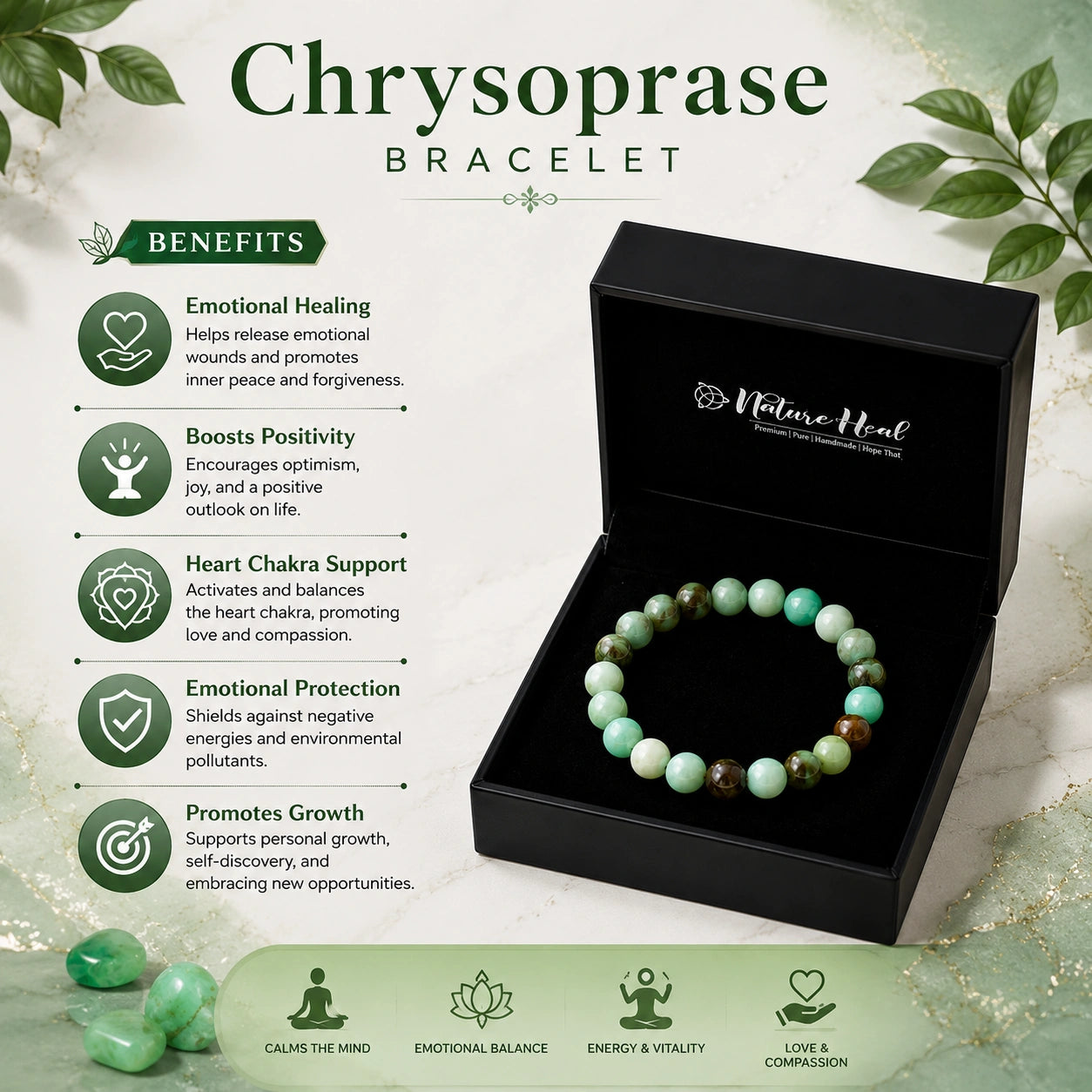 CHRYSOPRAS_Heart Chakra Bracelet