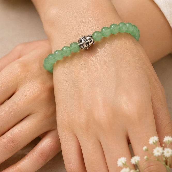 Certified Green Aventurine Gemstone Bracelet