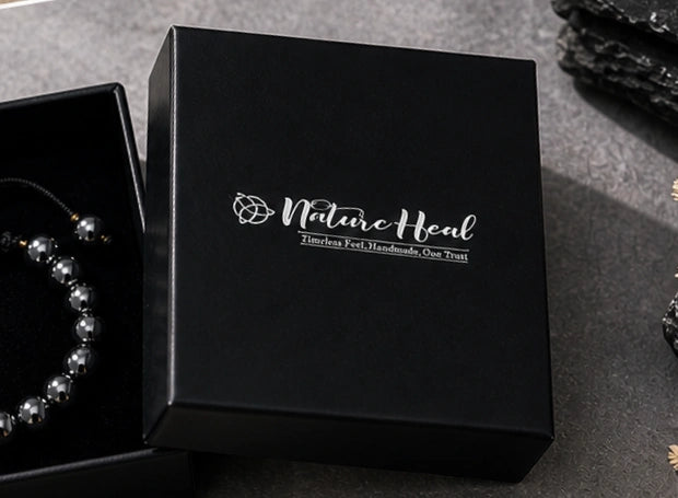 Certified Hematite Stone Bracelet – Confidence, Focus & Grounding Crystal