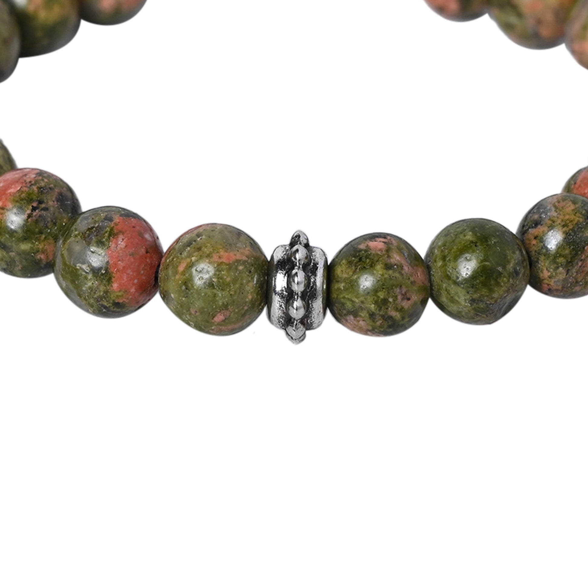 Certified Unakite Stone Bracelet