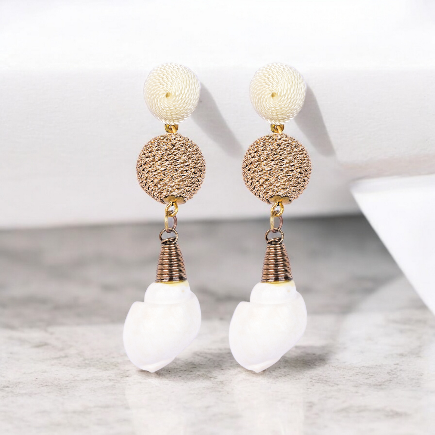 Coastal Chic Shell Drop Earrings for Women