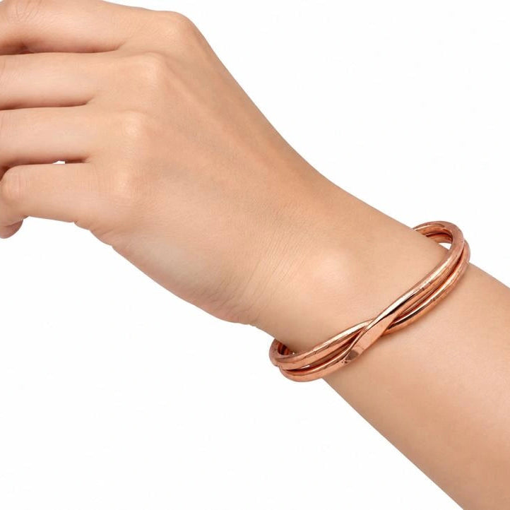 Cross Copper Kada for Men & Women – Ayurvedic Copper Bracelet