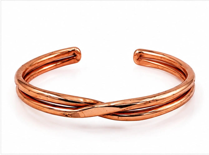 Cross Copper Kada for Men & Women – Ayurvedic Copper Bracelet