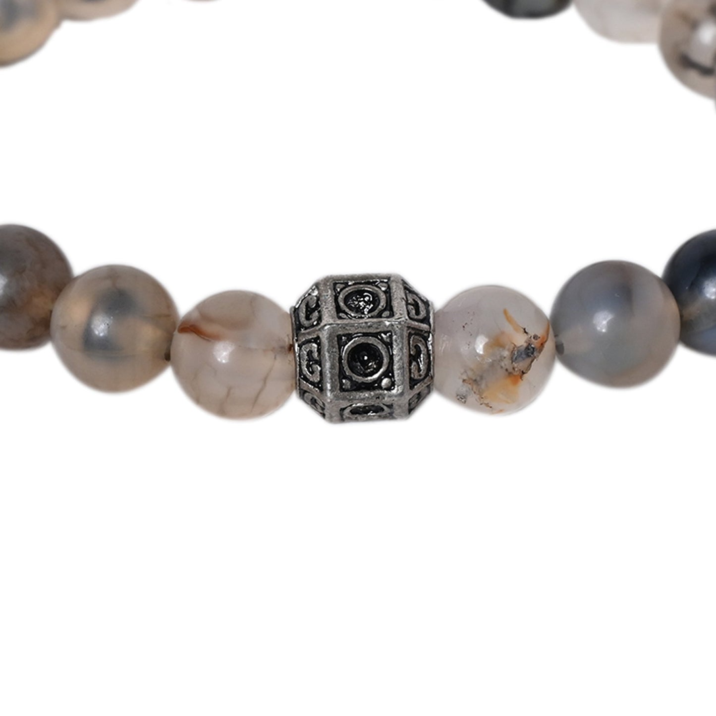 Natural Chalcedony Stone Bracelet for Calmness & Positive Energy
