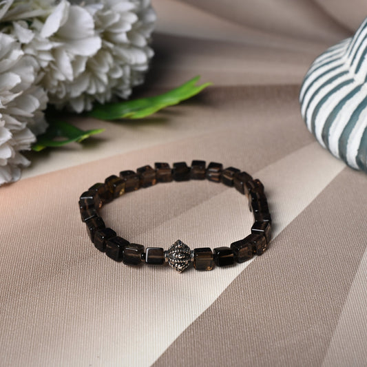Smoky Quartz Stone Certified Gemstone Bracelet