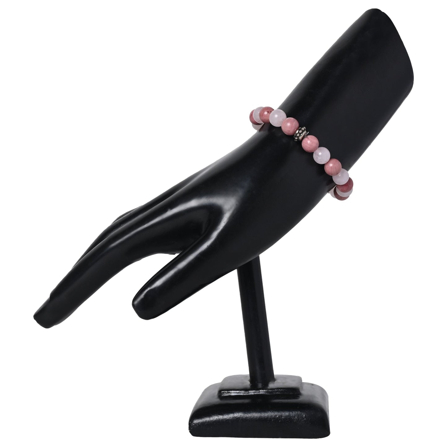 Rose Quartz and Rhodonite Certified Gemstone Bracelet