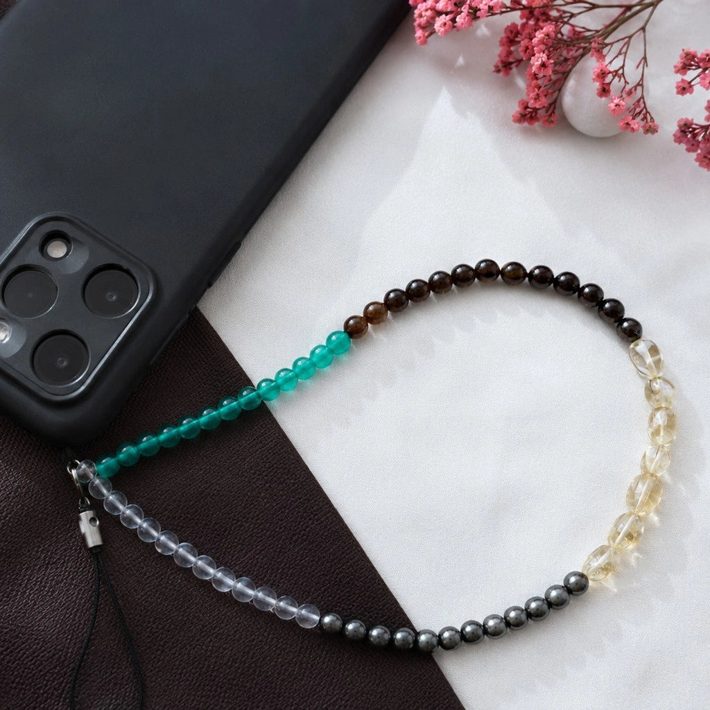 Dhanyog Crystal/Gemstone Mobile Charm for Prosperity & Success