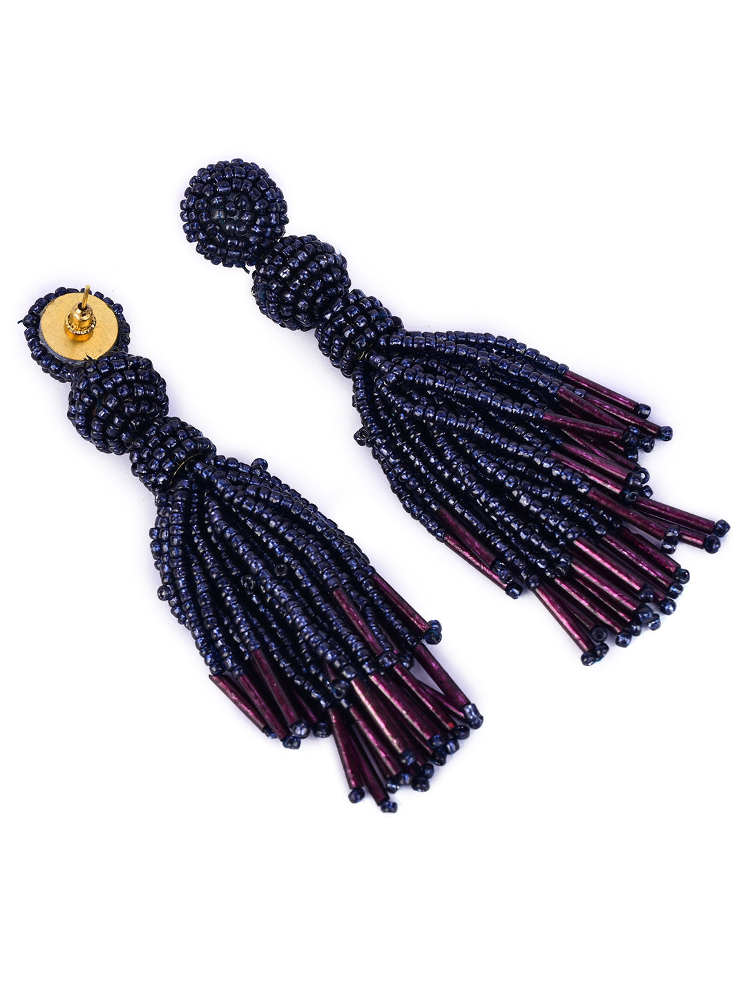 Elegant Blue Beaded Fashion Earrings