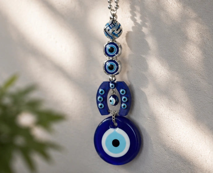 Evil Eye Vastu Horse Shoe Hanger for Protection, Luck & Positive Energy