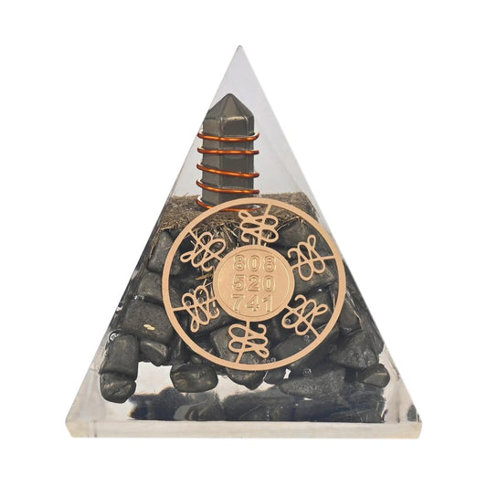Golden Pyrite Pyramid for Wealth, Confidence & Protection Energy
