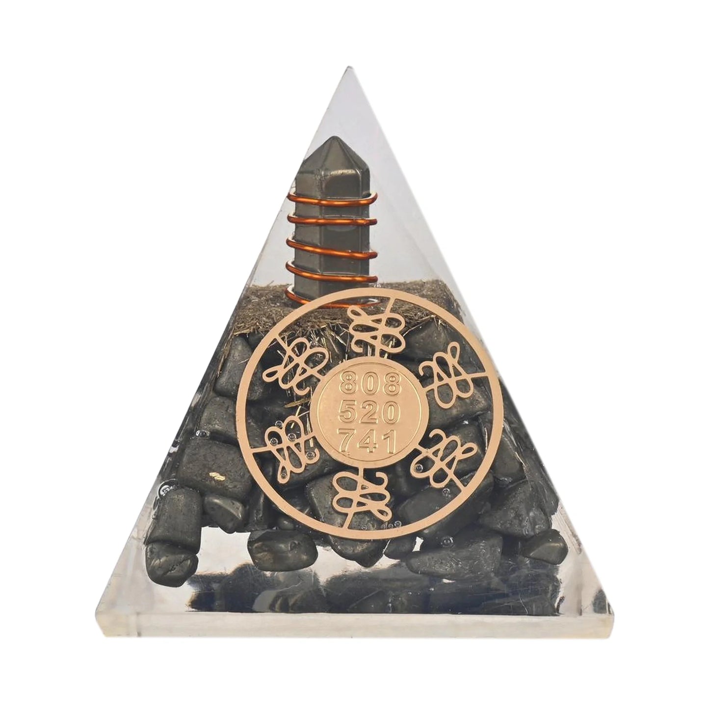Golden Pyrite Pyramid for Wealth, Confidence & Protection Energy