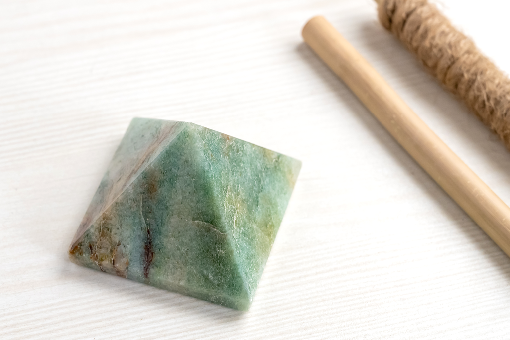 Green Aventurine Bracelet, Abundance Crystal prism