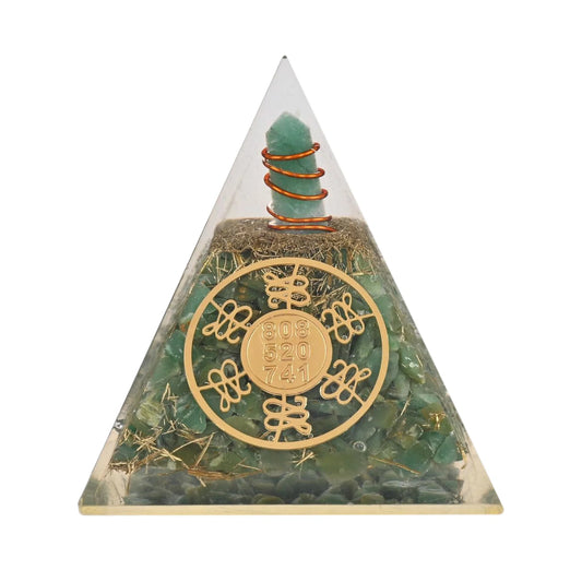Green jade pyramid for luck and prosperity