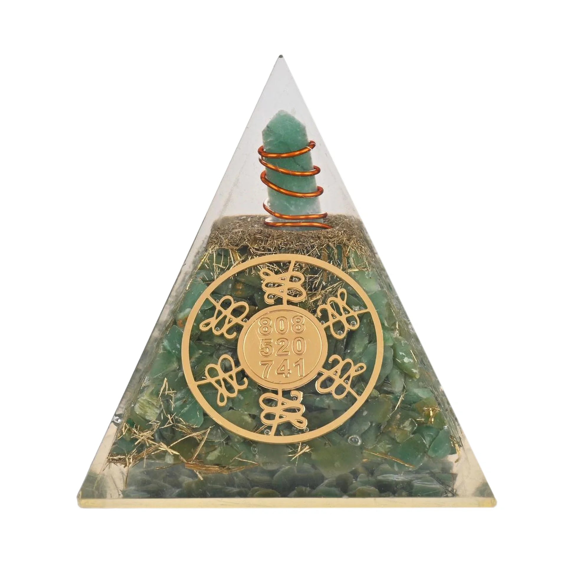 Green jade pyramid for luck and prosperity
