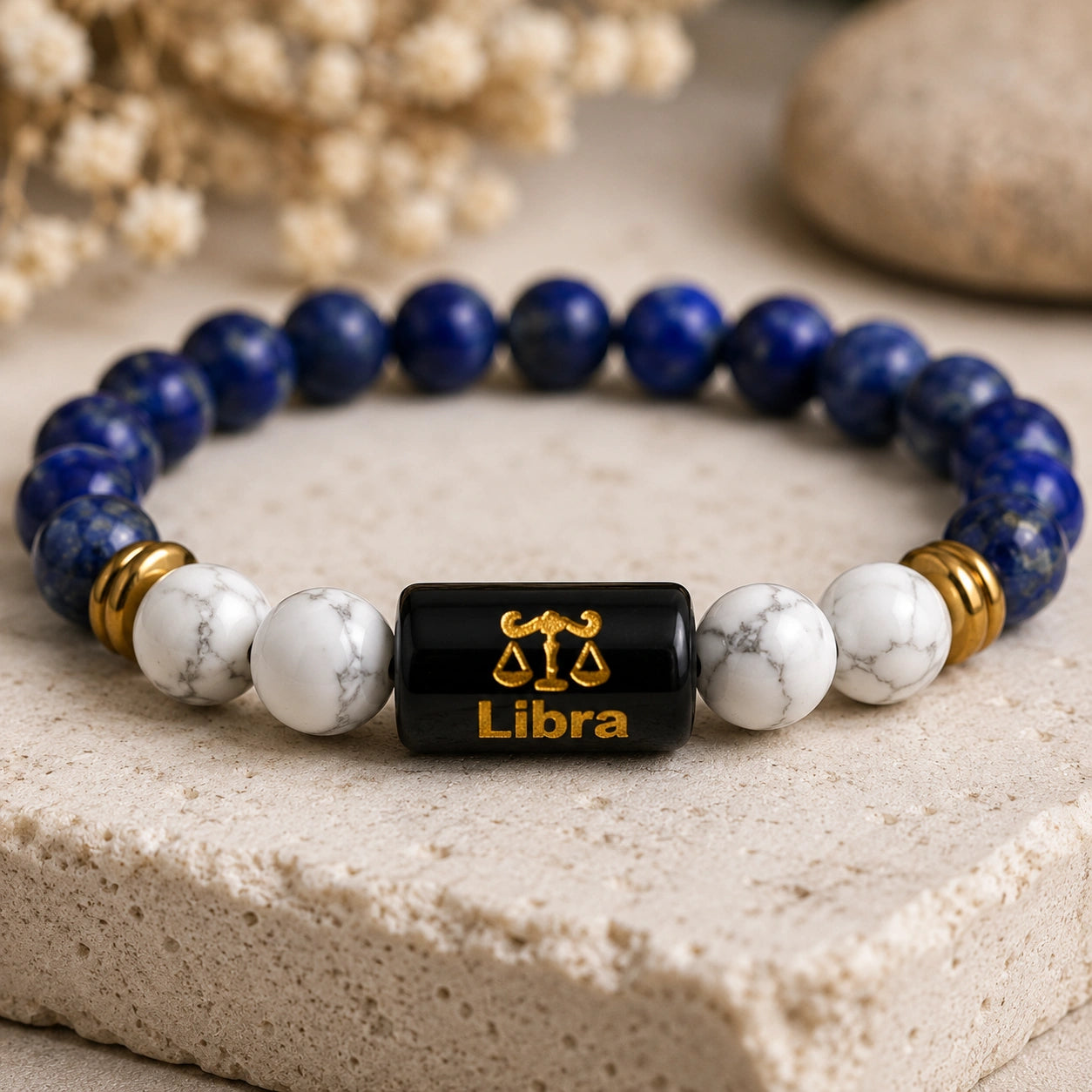 Libra Zodiac Gemstone Bracelet | Certified Natural Crystal Bracelet for Balance, Harmony & Prosperity