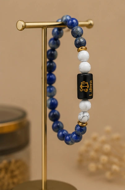 Libra Zodiac Gemstone Bracelet | Certified Natural Crystal Bracelet for Balance, Harmony & Prosperity