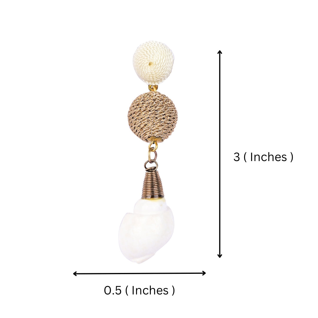Luxury Shell Drop Earrings for Beach & Resort Wear