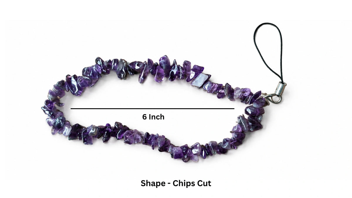 Natural Amethyst Crystal Mobile Charm