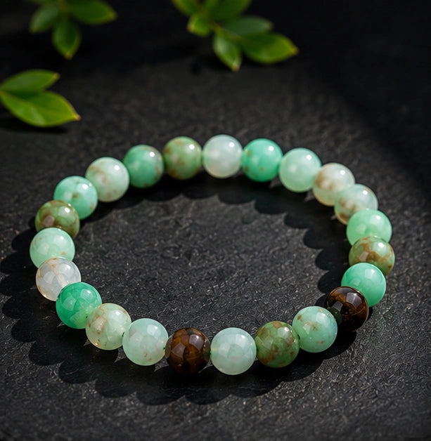 Natural Chrysoprase Stone Bracelet