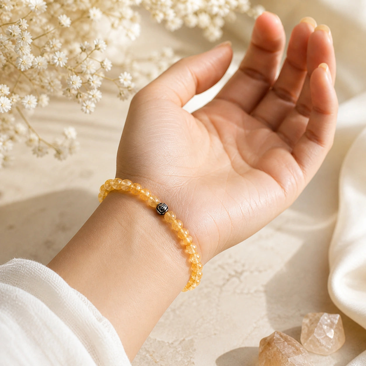 Natural Citrine Crystal Bracelet – Money Attraction & Abundance Stone