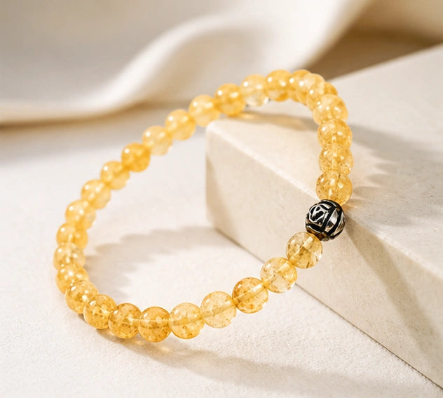 Natural Citrine Stone Bracelet – Positive Energy & Solar Plexus Healing