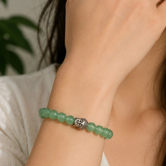 Natural Green Aventurine Bracelet for Luck & Prosperity