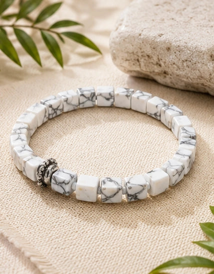 Natural Howlite Stone Bracelet