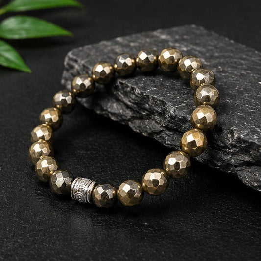 Natural Pyrite Stone Bracelet