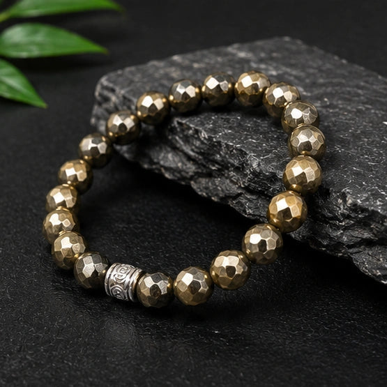 Natural Pyrite Stone Bracelet