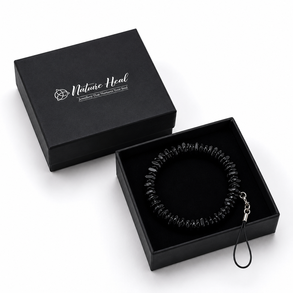 NatureHeal Black Obsidian Healing Crystal Mobile Charm2