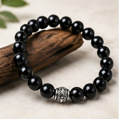 Natural Obsidian Bracelet for Men and Women
