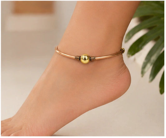 Pure Copper Anklet for Women – Adjustable Healing Payal for Daily Wear
